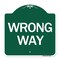 Signmission Designer Series Sign-Wrong Way, Green & White Aluminum Architectural Sign, 18" x 18", GW-1818-24375 A-DES-GW-1818-24375 - alternate 1